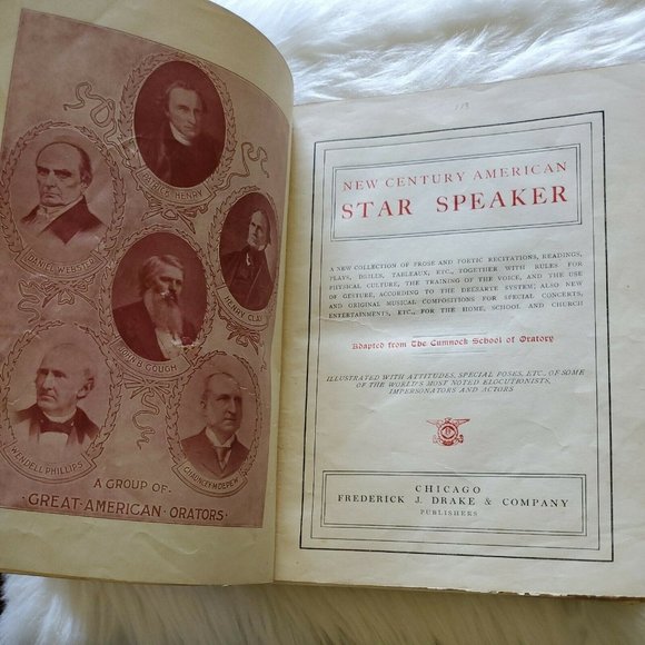 Lot of 2 Antique/Vintage Books - Shakespeare, New Century American Star Speaker - Picture 7 of 12